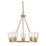 Savoy House Calhoun 5 Light 25" Wide Ring Chandelier Warm Brass