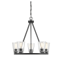 Savoy House Calhoun 5 Light 25" Wide Ring Chandelier Matte Black