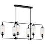 Savoy House Holton 6 Light 42" Wide Linear Chandelier Matte Black