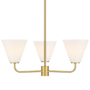 Savoy House Blair 3 Light 24" Wide Chandelier Warm Brass