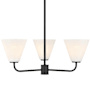 Savoy House Blair 3 Light 24" Wide Chandelier Matte Black