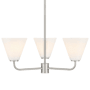 Savoy House Blair 3 Light 24" Wide Chandelier Satin Nickel