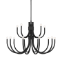Savoy House Sorrento 15 Light 42" Wide Taper Candle Style Chandelier Matte Black