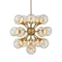 Savoy House Matisse 16 Light 22" Wide Sputnik Chandelier Warm Brass