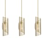 Savoy House Hillbourne 3 Light 38" Wide Linear Pendant Warm Brass