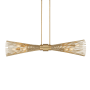 Savoy House Longfellow 6 Light 42" Wide Linear Chandelier Burnished Brass