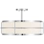 Savoy House Chauncey 4 Light 22" Wide LED Semi-Flush Drum Ceiling Fixture Chrome