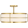 Savoy House Chauncey 4 Light 22" Wide LED Semi-Flush Drum Ceiling Fixture Warm Brass