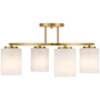 Savoy House Herron 4 Light 24" Wide LED Semi-Flush Ceiling Fixture Warm Brass