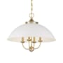 Savoy House Monterey 4 Light 22" Wide Pendant White / Warm Brass