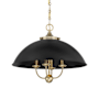 Savoy House Monterey 4 Light 22" Wide Pendant Matte Black / Warm Brass