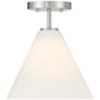 Savoy House Blair 10" Wide LED Semi-Flush Ceiling Fixture / Converts to Pendant Satin Nickel