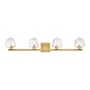 Savoy House Castello 4 Light 35" Wide LED Vanity Light Warm Brass