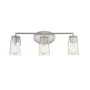 Savoy House Sacremento 3 Light 24" Wide Bathroom Vanity Light Satin Nickel