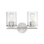 Savoy House Marshall 2 Light 13" Wide Bathroom Vanity Light Polished Chrome