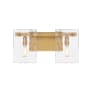 Savoy House Genry 2 Light 16" Wide Vanity Light Warm Brass