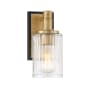 Savoy House Concord 5" Wide Vanity Light Matte Black / Warm Brass