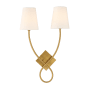 Savoy House Barclay 2 Light 23" Tall Bathroom Sconce Warm Brass