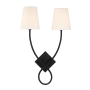 Savoy House Barclay 2 Light 23" Tall Bathroom Sconce Matte Black