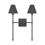 Savoy House Jefferson 2 Light 20" Tall Wall Sconce Matte Black