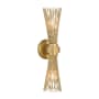 Savoy House Longfellow 2 Light 20" Tall Bathroom Sconce Burnished Brass