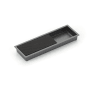 Schaub and Company MODO 6 1/4" X 2"W Modern Split Finish Recessed Flush Cabinet Pull For Sliding and Pocket Cabinet Doors - Made in Brazil Gun Metal / Matte Black