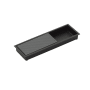 Schaub and Company MODO 6 1/4" X 2"W Modern Split Finish Recessed Flush Cabinet Pull For Sliding and Pocket Cabinet Doors - Made in Brazil Matte Black / Gun Metal