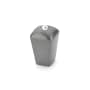 Schaub and Company Skyevale 1/2" Designer Luxury Mini Cabinet Knob / Drawer Knob with Crystal Accent - Made in Italy Milano Silver