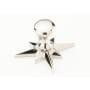 Schaub and Company Sonata Solid Brass 11/16" Art Deco Mushroom Cabinet Knob with Star Backplate Polished Nickel