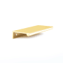 Schaub and Company Baker 4" Center to Center Solid Brass 5-1/4" Long Finger Tab Geometric Octagon Bar Cabinet Edge Pull / Drawer Edge Pull Unlacquered Brass