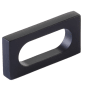 Schaub and Company Cafe Modern 2" Center to Center Rectangular Oval Slot Cabinet Handle / Drawer Pull - Solid Brass Matte Black