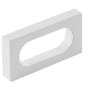 Schaub and Company Cafe Modern 2" Center to Center Rectangular Oval Slot Cabinet Handle / Drawer Pull - Solid Brass Matte White