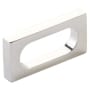 Schaub and Company Cafe Modern 2" Center to Center Rectangular Oval Slot Cabinet Handle / Drawer Pull - Solid Brass Polish Nickel