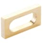 Schaub and Company Cafe Modern 2" Center to Center Rectangular Oval Slot Cabinet Handle / Drawer Pull - Solid Brass Unlacquered Brass