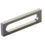 Schaub and Company Cafe Modern 3-1/2" Center to Center Rectangular Pill Cabinet Handle / Drawer Pull - Solid Brass Gun Metal