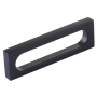 Schaub and Company Cafe Modern 3-1/2" Center to Center Rectangular Pill Cabinet Handle / Drawer Pull - Solid Brass Matte Black