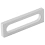 Schaub and Company Cafe Modern 3-1/2" Center to Center Rectangular Pill Cabinet Handle / Drawer Pull - Solid Brass Matte White