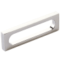 Schaub and Company Cafe Modern 3-1/2" Center to Center Rectangular Pill Cabinet Handle / Drawer Pull - Solid Brass Polish Nickel