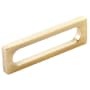 Schaub and Company Cafe Modern 3-1/2" Center to Center Rectangular Pill Cabinet Handle / Drawer Pull - Solid Brass Vintage Brass