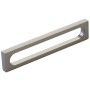 Schaub and Company Cafe Modern 5" Center to Center Rectangular Hollow Oval Pill Cabinet Handle / Drawer Pull - Solid Brass Gun Metal