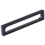 Schaub and Company Cafe Modern 5" Center to Center Rectangular Hollow Oval Pill Cabinet Handle / Drawer Pull - Solid Brass Matte Black