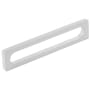 Schaub and Company Cafe Modern 5" Center to Center Rectangular Hollow Oval Pill Cabinet Handle / Drawer Pull - Solid Brass Matte White