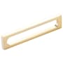 Schaub and Company Cafe Modern 5" Center to Center Rectangular Hollow Oval Pill Cabinet Handle / Drawer Pull - Solid Brass Unlacquered Brass