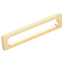 Schaub and Company Cafe Modern 5" Center to Center Rectangular Hollow Oval Pill Cabinet Handle / Drawer Pull - Solid Brass Satin Brass