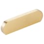 Schaub and Company Cafe Modern 3" Center to Center Oval Pill Cabinet Pull / Drawer Pull - Solid Brass Satin Brass