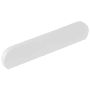 Schaub and Company Cafe Modern 4" or 5" Center to Center Oval Pill Cabinet Pull / Drawer Pull - Solid Brass Matte White