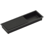 Schaub and Company MODO 6-1/4" X 2" Euro Modern Split Texture Recessed Flush Door Cabinet Pull for Sliding and Pocket Cabinet Doors Matte Black