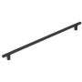 Schaub and Company Quadrato 12-5/8" Center to Center Industrial Modern Diamond Knurled Square Bar Large Oversized Cabinet Handle
Pull - Made in Italy Matte Black