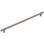 Schaub and Company Quadrato 12-5/8" Center to Center Industrial Modern Diamond Knurled Square Bar Large Oversized Cabinet Handle
Pull - Made in Italy Satin Bronze