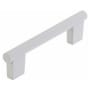 Schaub and Company Aspero 4" Center to Center Luxury Modern Ridged Round Cabinet Bar Handle / Drawer Bar Pull - Made in Spain Matte White